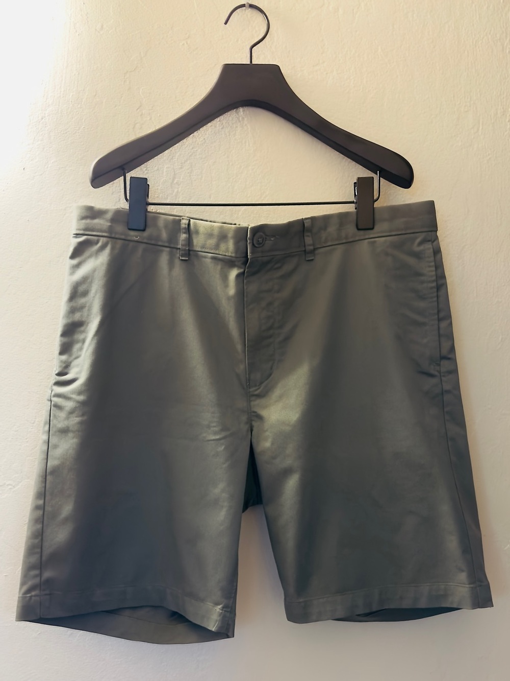 NWT 14th & Union Smartcare Chino Shorts Men’s 36W Olive Green Flat Front Casual